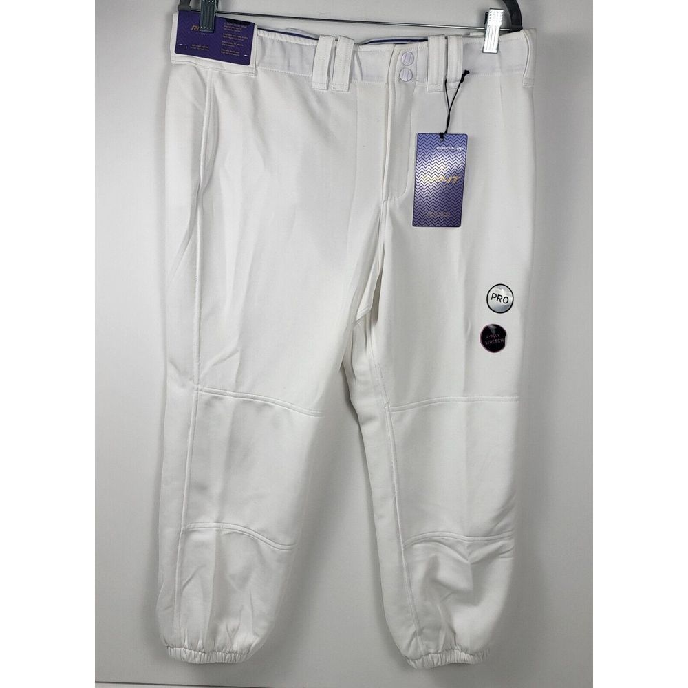 Rip It Womens Softball Pants White Elastic XLarge Pro Collection 4 Way Stretch